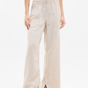 Athleta Retreat Linen High Rise Wide Leg Pant